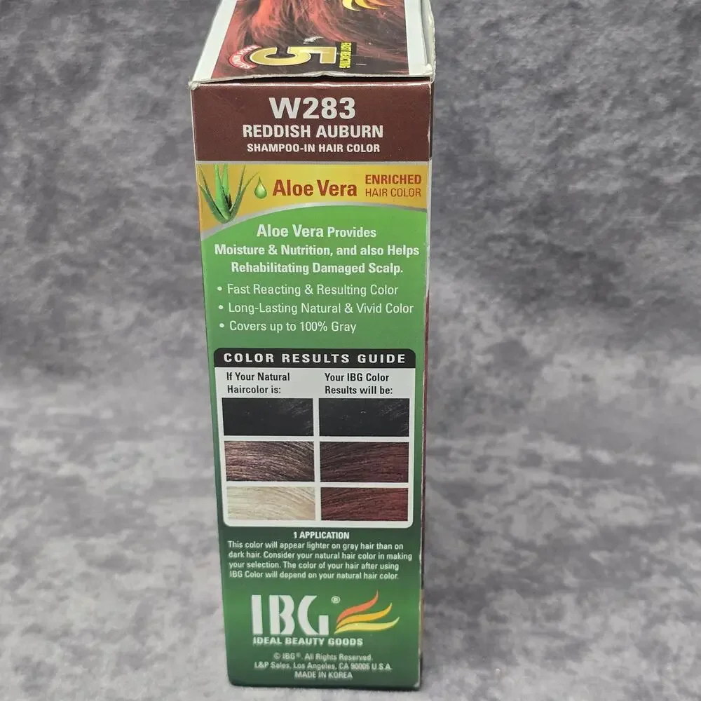 IBG Ideal Beauty Goods W283 Reddish Auburn Shampoo In Permanent Hair Color Aloe